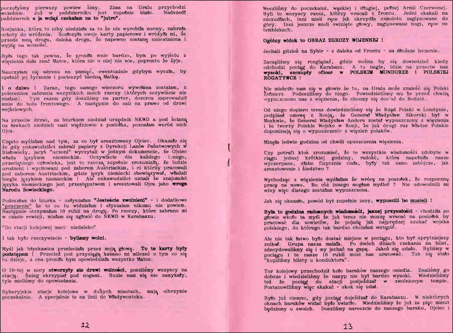 Memoirs pages 12 & 13