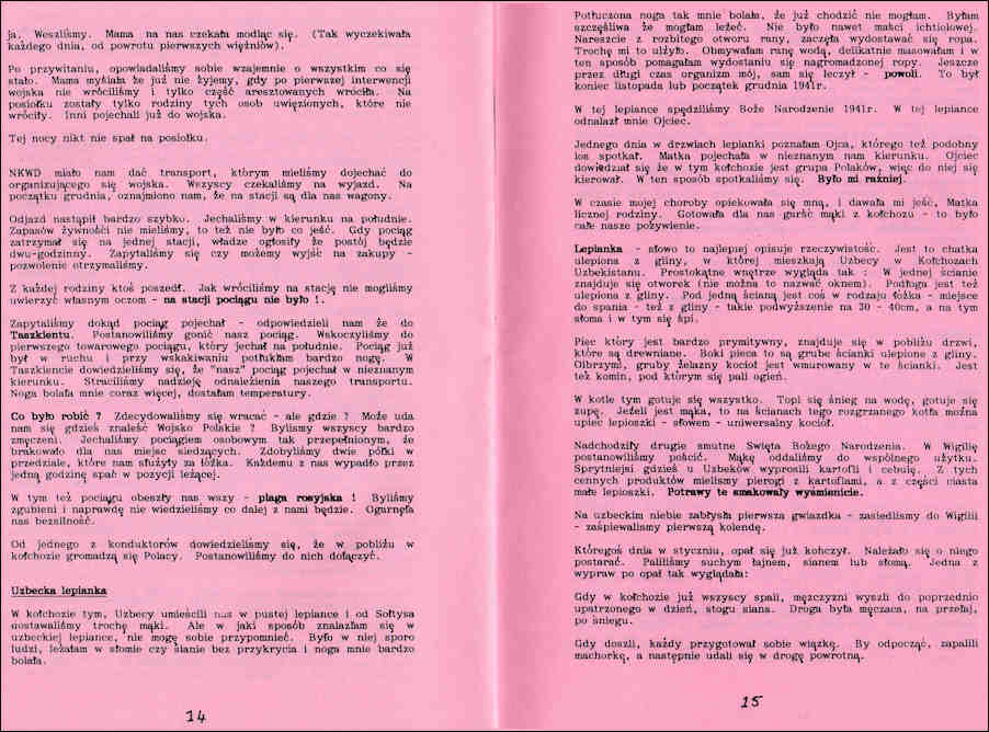 Memoirs pages 14 & 15