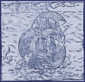 Engraving of a ship
