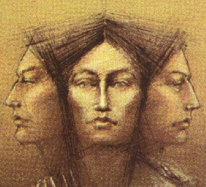 Iroquois Women Triptych
