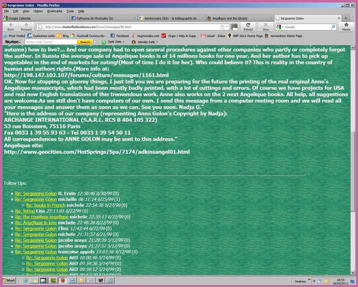 Screen Dump 2 of original message