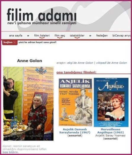 Anne Golon and Films