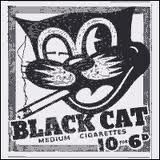 Black Cat Cartoon Cigarette Logo