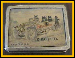 Cigarette Tin featuring Blac Cats in a Car