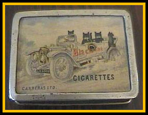 Cigarette Tin featuring Blac Cats in a Car