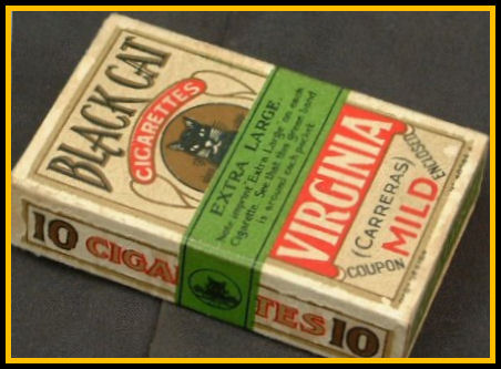 Packet of Black Cat Cigarettes