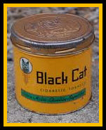 Black Cat Round Cigarette Tin