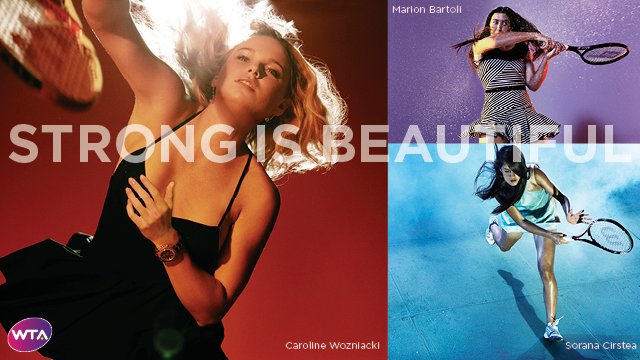 Poster for the Strong is Beautiful WTA Campaign
