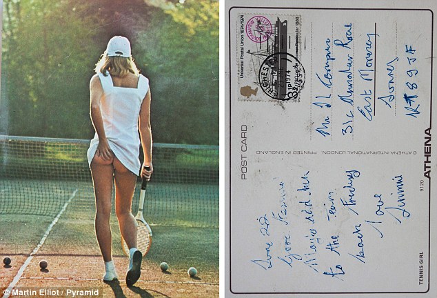 Athena Tennis Girl postcard
