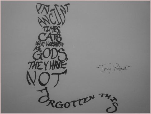 Cat Word Art by Terry Pratchett