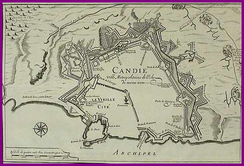 Map of 1688 Candia