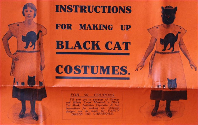 Instructions for making up Black Cat Costumes