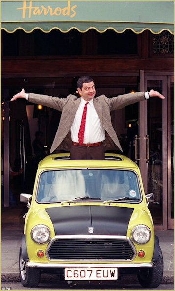 Mr Bean and Mini at Harrods