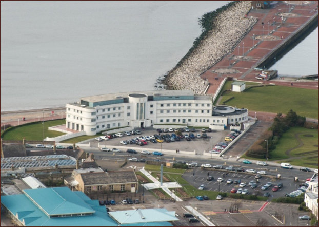 Aeriel view of the Midland Hotel on completion