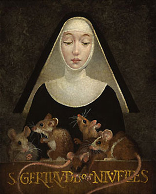 St Gertrude with Mice