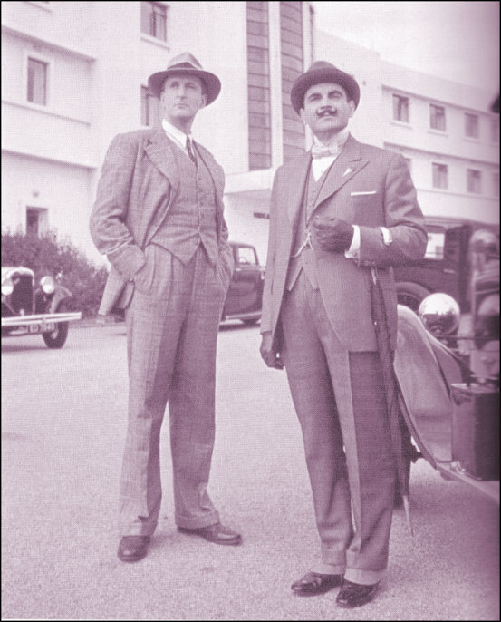 Still of MH, Hastings, Poirot in Double Sin