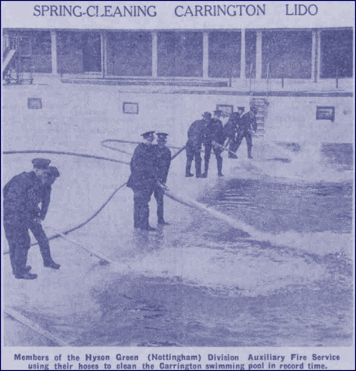 Fire Brigade cleaning the Lido