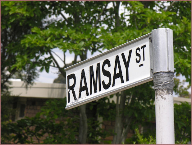 Neighbours Ramsay Street Sign