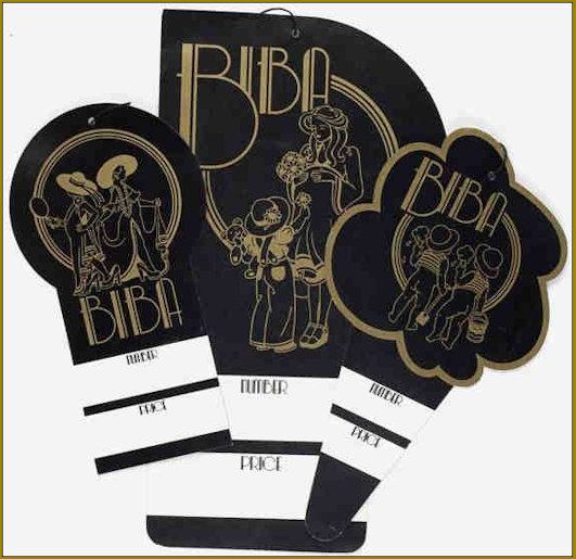 Biba Shop Labels Mother and Child department