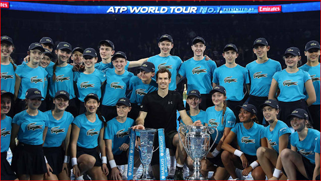 Murray and Ball Kids at ATP Finals 2016