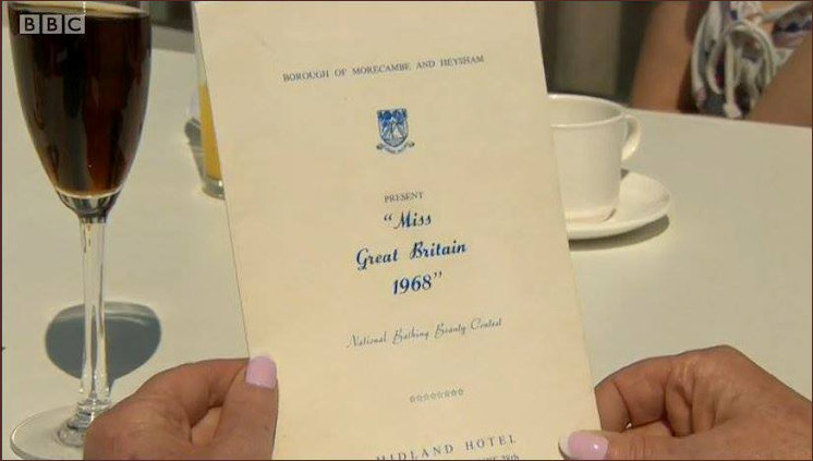 Menu from the 1968 Miss Great Britain