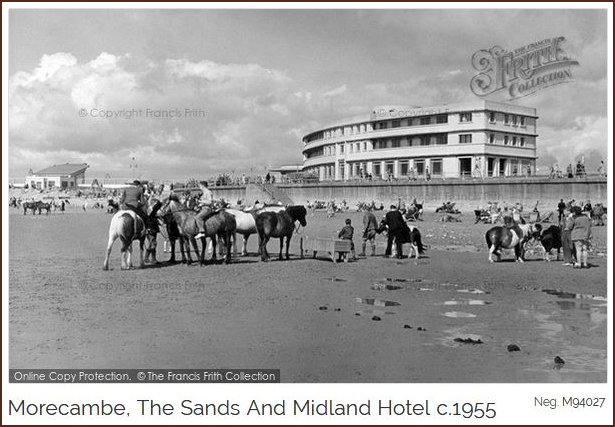 Pony rides on the beach 1955