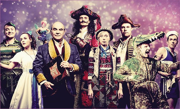 David Suchet with the cast of Peter Pan Goes wrong