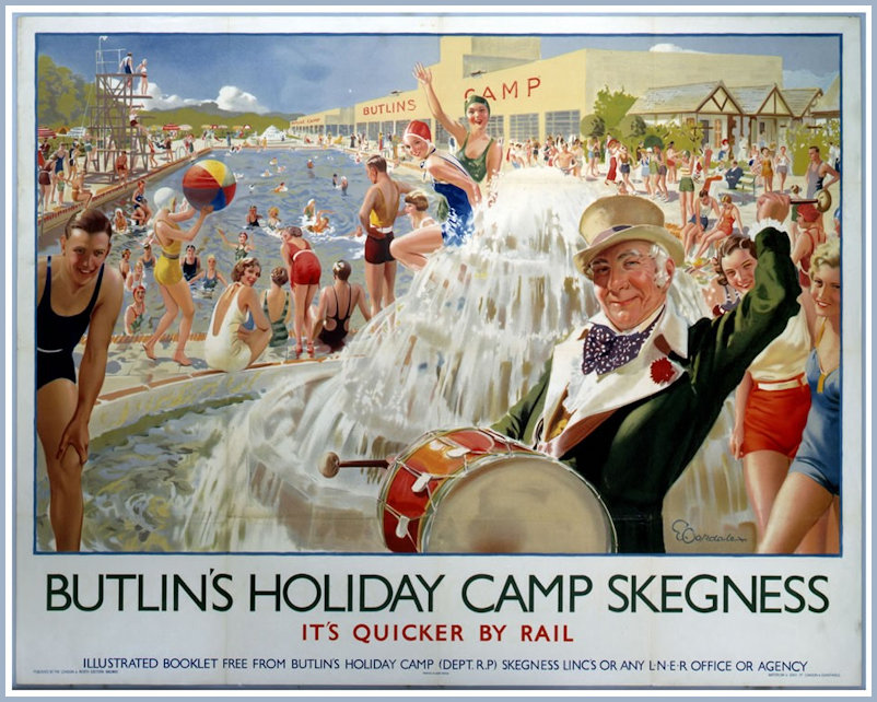 Railway Poster extolling Butlin's Skegness