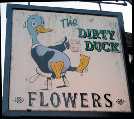 Dirty Duck Pub sign