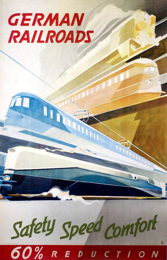 German Train travel poster 1931
