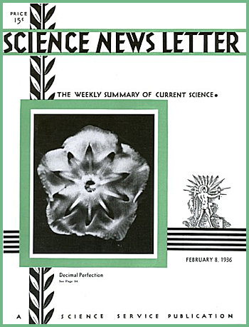 The Science Newsletter dated 8th February 1936