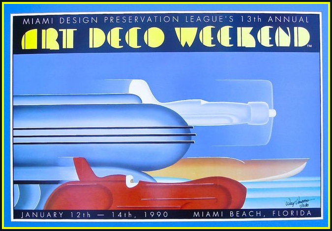 Poster for the Miami Preservation League using streamline moderne