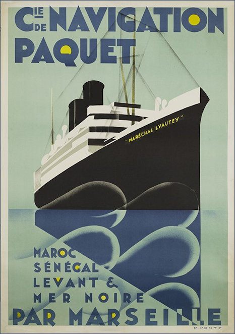 Max Ponty sea travel poster
