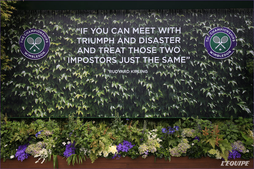 Forever associated with Kipling 'If' at Wimbledon