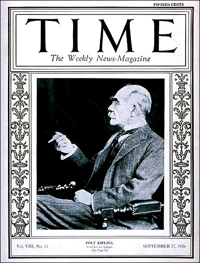 Kipling on the cover of Time Magazine in 1926