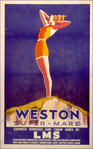 Weston Super Mare Swimming Poster