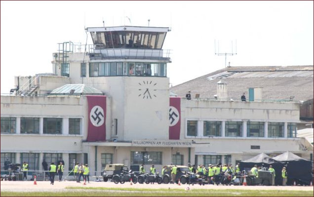 Shoreham Airport disguised hosting actors and crew  in 'Woman in Gold'