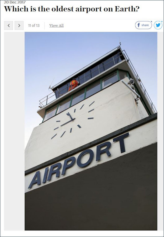 Oldest airport - Shoreham Airport clock tower