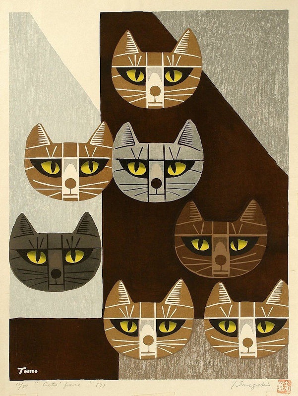 Tomoo Inagaki Cat Heads