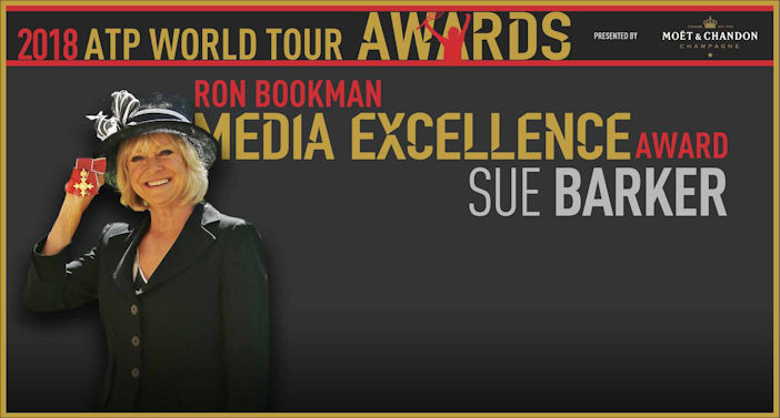 Sue Barker Honoured With 2018 Ron Bookman Media Excellence Award
