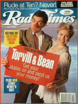 Torvill and Bean Red Nose Day 1995 Radio Times cover