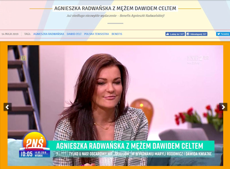 Aga on the Sofa on Polish Television's 'Breakfast Question Time.'