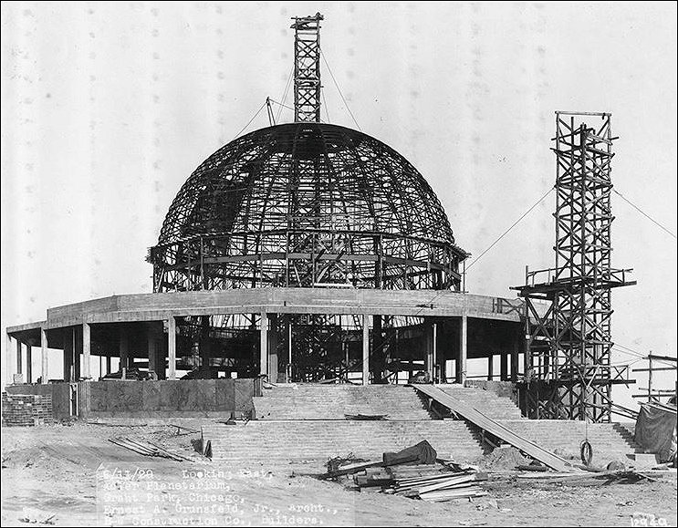 The Adler Planetarium under construction in 1929