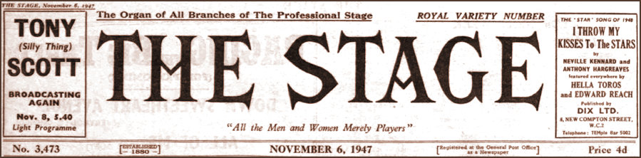 The Stage 1947 heading