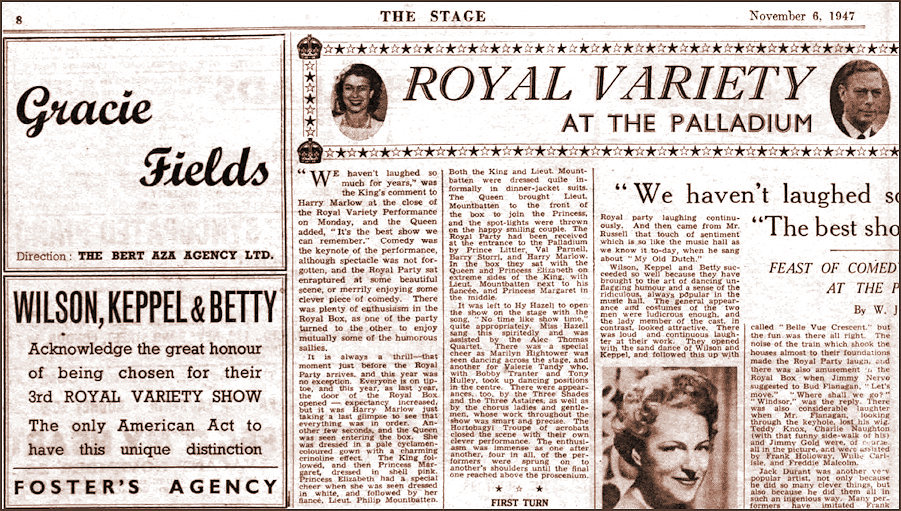 1947 The Stage Royal Variety Performance