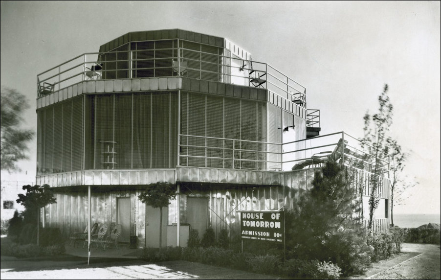 Exterior of the 1933 Chicago World's Fair House of Tomorrow
