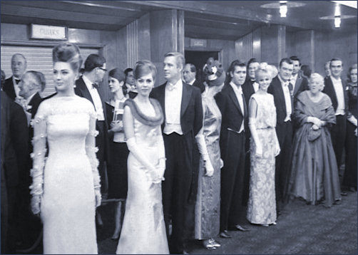 Invited Guests attending the Royal Fil Premiere awaiting the arrival of Prince Philip to receive the customary handshake and presentation