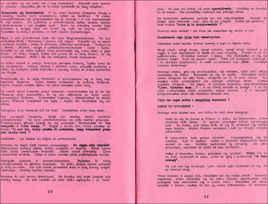 Memoirs Pages 10 & 11