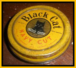 Preserved Wooden Top featuring Black Cat