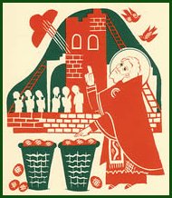 St Nicholas providing food during famine